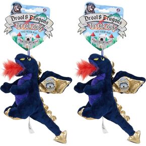 Bow Wow Fantasy Creature Plush Dog Toy - Squeaky & Crinker Dino أو Dragon - Toss ، Fetch & Play - Soft & Dating - قد تختلف الألوان in Kuwait