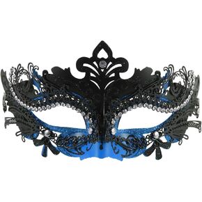 FaceWood Masquerade Mask for Women Ultralight Metal Mask Shiny Metal Rhinestone Venetian Pretty Party Evening Prom Ball Mask. in Saudi Arabia