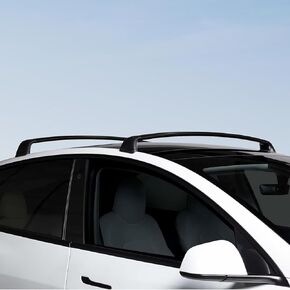 قضبان متقاطعة لحامل سقف Tesla Model Y 2020-2024، حامل بضائع من الألومنيوم مع تصميم هادئ مضاد للضوضاء لدراجة الكاياك للتزلج، قضبان سقف سوداء غير لامعة، وليس لطراز 2025 2026 Y Juniper أو Tesla S 3 X in Kuwait