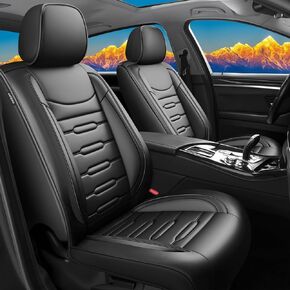 Fit Wrangler 4-Door Car Seat Covers for Jeep Wrangler 2010-2025 2026 -Upgraded Premium Waterproof & Breathable Leather,Airbag Compatible,All-Weather Seat Cushion Protector,Full Set,Black in Saudi Arabia