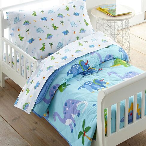 لحاف للأطفال من Wildkin Kids مصنوع من القطن بنسبة 100% للأولاد والبنات، مقاس 58 × 42 بوصة للأطفال، يتضمن لحافًا واحدًا يناسب مرتبة سرير الأطفال القياسية (هجوم القرش) in Kuwait