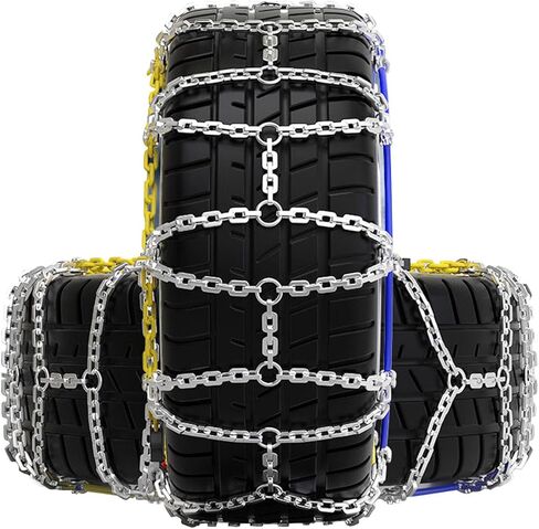 سلاسل الثلج ذات القفل التلقائي للسيارة، وسيارات الدفع الرباعي، والشاحنات والبيك أب، وسلاسل إطارات الطوارئ، مجموعة من 2 195/60R15 in Kuwait