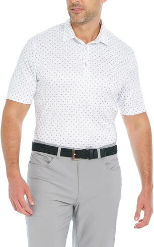 Greg Norman Men’s ML75 UPF 50+ Moisture Wicking Polo (White, Small) in Saudi Arabia