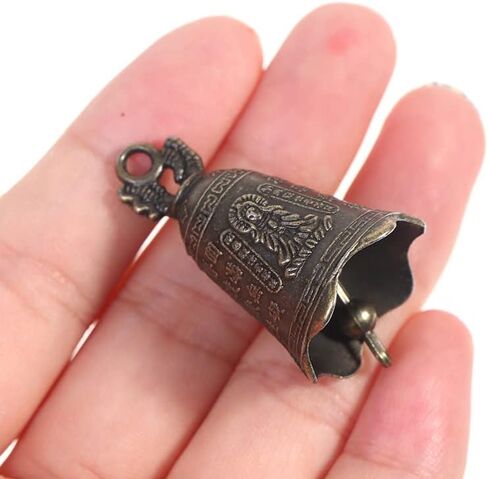 2pcs Small Bells Vintage Brass Hanging Bells Chinese Mini Sculpture Bronze Buddhism Bell for Home Decorations Crafts Ornaments in Saudi Arabia