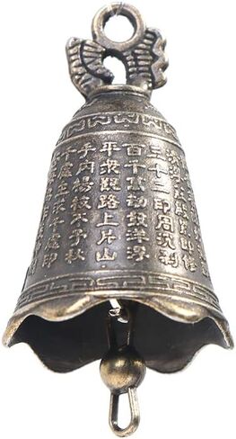 2pcs Small Bells Vintage Brass Hanging Bells Chinese Mini Sculpture Bronze Buddhism Bell for Home Decorations Crafts Ornaments in Saudi Arabia