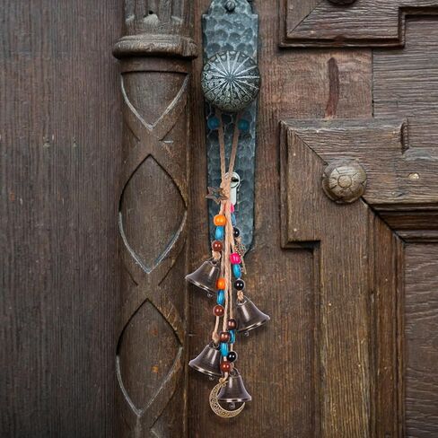 Handmade Witch Bells for Home Door Knob,Witch Decor Jingle Bell for Home Protection,2pc Brass Bells Hanging Witchcraft Witch Stuff Wicca Supplies Wreath Bell Wiccan Magic Wind Chimes in Kuwait