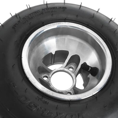 قطعتان من إطارات Go Kart مقاس 10x4.50-5 وعجلات من الألومنيوم مع محاور 17T - إطارات ناعمة ملساء لدراجة الانجراف، وعربة السباق، وATV، والرباعية، والجزازات in Saudi Arabia
