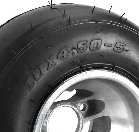 قطعتان من إطارات Go Kart مقاس 10x4.50-5 وعجلات من الألومنيوم مع محاور 17T - إطارات ناعمة ملساء لدراجة الانجراف، وعربة السباق، وATV، والرباعية، والجزازات in Saudi Arabia