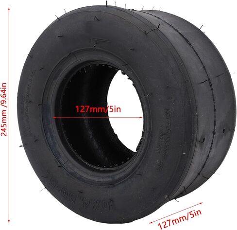 إطار أملس بدون أنبوب مقاس 10x4.50-5، إطار أملس من المطاط بدون أنبوب مكون من 4 طبقات مع تقنية جر الكتف، لعجلات Drift Trike وGo Kart مقاس 5 بوصة in Saudi Arabia