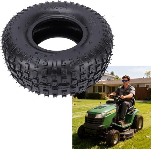 Acouto 145 70 6 Tire, Heavy Duty Rubber Strong Grip Universal Vacuum Tire with Specially Designed Tread, for ATV UTV Go Kart Cart Mower in Saudi Arabia