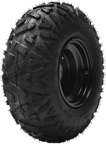 2pcs 145/70-6 Go Kart Tires & Wheels, 4PR Tubeless Off-Road Tires, 3-Stud 78mm Bolt Pattern Rims with Front Wheel Hubs & Steering Knuckles for 50cc-125cc ATVs, Mini Bikes, Go Karts in Saudi Arabia