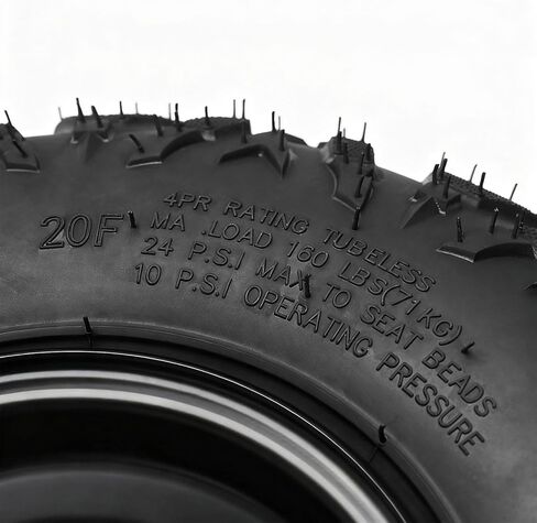 2pcs 145/70-6 Go Kart Tires & Wheels, 4PR Tubeless Off-Road Tires, 3-Stud 78mm Bolt Pattern Rims with Front Wheel Hubs & Steering Knuckles for 50cc-125cc ATVs, Mini Bikes, Go Karts in Saudi Arabia