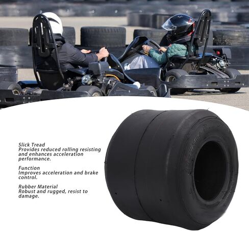 Acouto 11x7.10-5 Go Kart Tubeless Tire Slick Tread Rubber Go Kart Racing Tire Replacement for 5 Inch Rim in Saudi Arabia