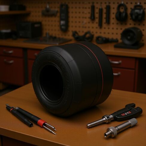 Acouto 11x7.10-5 Go Kart Tubeless Tire Slick Tread Rubber Go Kart Racing Tire Replacement for 5 Inch Rim in Saudi Arabia