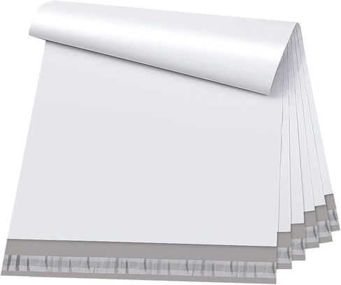 Metronic 25Pcs Poly Mailers 17.7x22 Inch,Large Shipping Bags for Clothes Bulk,Strong Self Adhesive Shipping Envelopes for Small Business,Waterproof Mailing Envelopes for Packaging White in Kuwait