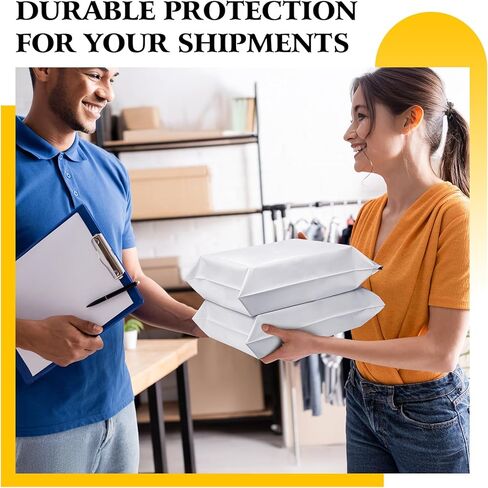 Metronic 25Pcs Poly Mailers 17.7x22 Inch,Large Shipping Bags for Clothes Bulk,Strong Self Adhesive Shipping Envelopes for Small Business,Waterproof Mailing Envelopes for Packaging White in Kuwait