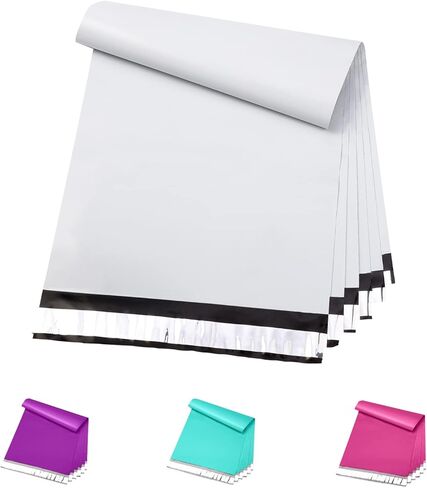 Metronic 25Pcs Poly Mailers 17.7x22 Inch,Large Shipping Bags for Clothes Bulk,Strong Self Adhesive Shipping Envelopes for Small Business,Waterproof Mailing Envelopes for Packaging White in Kuwait