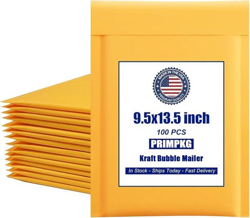 Bubble Mailer Envelopes, 25 Pack Kraft Padded Envelopes, Large Bubble Mailers 10.5x15 Inch, Self-Seal Shipping Envelope, Tear-Resistant Mailing Envelope Padded in Kuwait