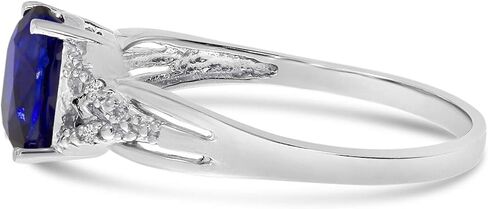 Sapphire and Diamond Ring in 10K White Gold in Saudi Arabia