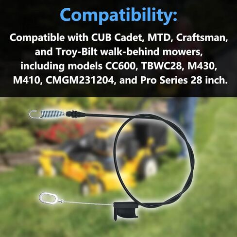 946-05397 Wheel Clutch Cable , Clutch Wheel Drive Cable Fit for CUB Cadet, MTD, Craftsman and Troy-Bilt Lawn Mowers, Fits Models CC600, TBWC28, M430, M410, CMGM231204 and Pro Series 28 inch, 746-05397 in Saudi Arabia
