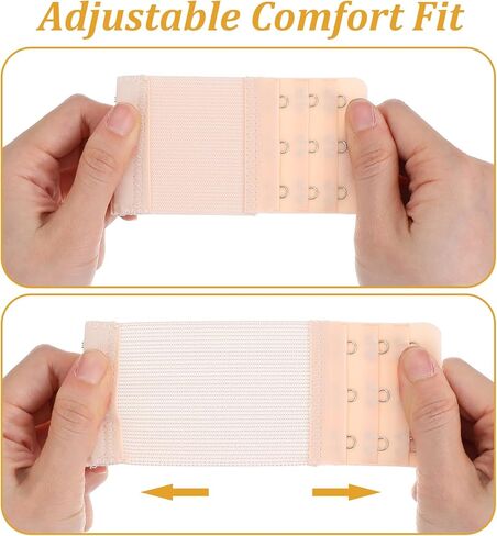 8PCS Bra Extenders 3 Hooks, Bra Extender 3 Hook, Soft Stretchy Back Band Extender, Adjustable Comfort Fit (Black White Nude Beige) in Saudi Arabia