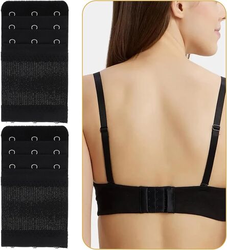 8PCS Bra Extenders 3 Hooks, Bra Extender 3 Hook, Soft Stretchy Back Band Extender, Adjustable Comfort Fit (Black White Nude Beige) in Saudi Arabia