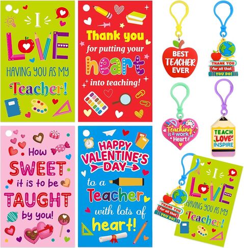ceiba tree Valentines Day Keychains and Cards for Teachers 12Pack Happy Valentine's Day Teachers Gifts from Students Daycares kindergarten Grade school Supplies in Saudi Arabia