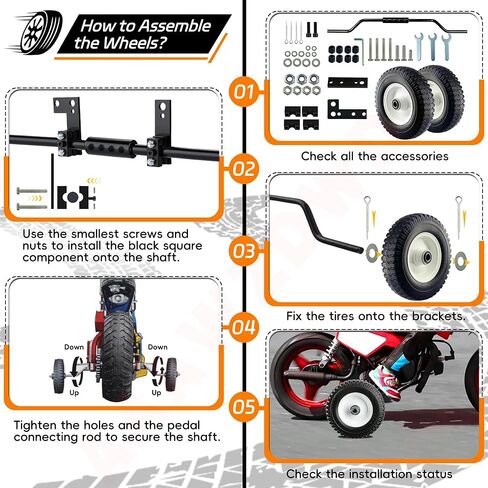 Dirt Bike Training Wheels For 50cc 49cc Motorcycle Compatible with Razor MX500 MX125 MX400 Honda CRF50 XR50 Yamaha TTR50 PW50 Dirt Bike With Training Wheels in Kuwait