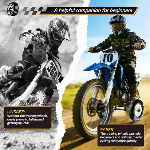 Dirt Bike Training Wheels For 50cc 49cc Motorcycle Compatible with Razor MX500 MX125 MX400 Honda CRF50 XR50 Yamaha TTR50 PW50 Dirt Bike With Training Wheels in Kuwait