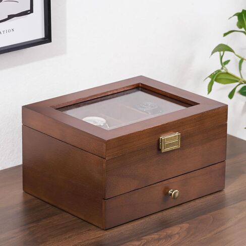 ProCase Wooden Watch Case for Men Bundle with Watch Holder Stand for Men in Saudi Arabia