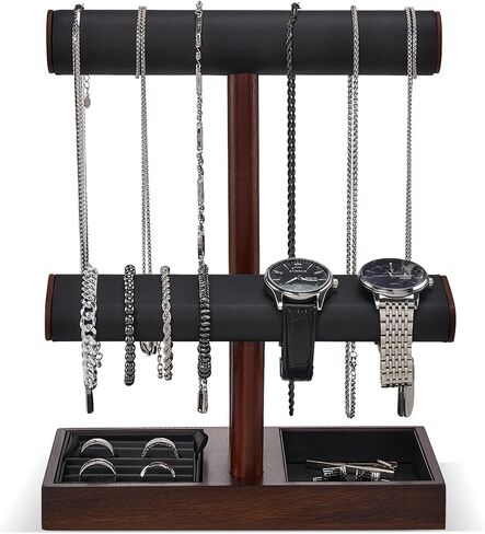 ProCase Wooden Watch Case for Men Bundle with Watch Holder Stand for Men in Saudi Arabia