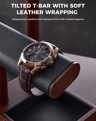 ProCase Wooden Watch Case for Men Bundle with Watch Holder Stand for Men in Saudi Arabia