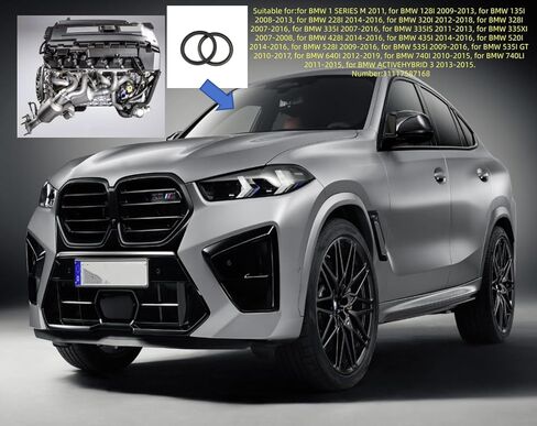 استبدال ختم الزيت الخلفي للعمود المرفقي للمحرك يناسب محرك B-MW N54 N55 1Series 3Series 6Series 7Series X3 X5 Z4 E66 E70 E71 E87 E90 325I 330I 730I No.11117587168 11117584398 11117547841 (2 قطعة) in Kuwait
