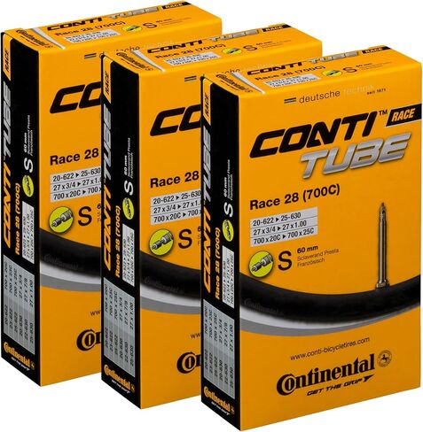 Continental Race 28 700 x 20-25c Bike Inner Tubes (Pack of 3) - Presta 60mm Long Valve in Kuwait