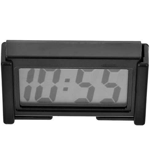 Car Dashboard Digital Clock Mini Vehicle Tiny Clock Black 1pcs Compact Auto Interior Decor for Car Dashboard Use in Saudi Arabia