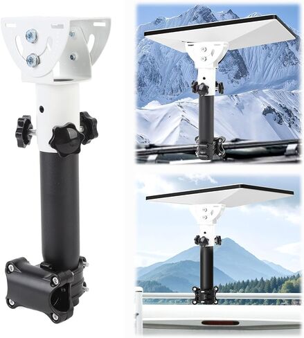 Garosa Roof Rack Mount for Mini, 360 Degree Rotatable 160 Degree Tiltable Pole Clamp Mounting Kit with Dual Guard, for RV Yacht 0.9-1.1 Inch Pole in Saudi Arabia
