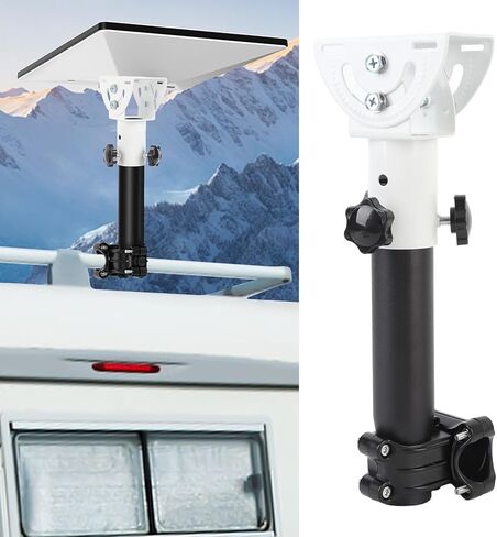 Garosa Roof Rack Mount for Mini, 360 Degree Rotatable 160 Degree Tiltable Pole Clamp Mounting Kit with Dual Guard, for RV Yacht 0.9-1.1 Inch Pole in Saudi Arabia