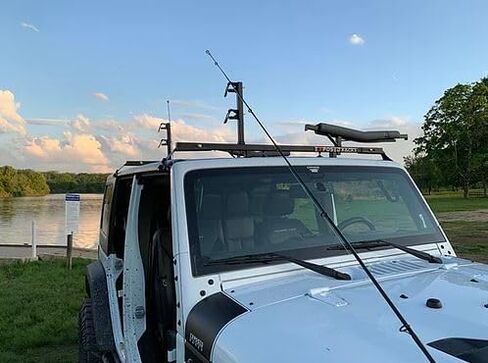 Roof Rack Cross Bar Cargo Holder | Exposed Racks Paddle Rod Carrier | Dual-Gear Support Attachment in Saudi Arabia