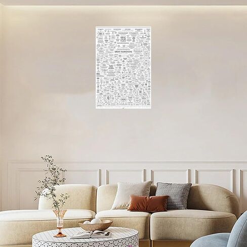 ملصق مطبوع عليه خريطة الصحوة العظيمة - تصميم كوني وروحي مفصل لديكور المنزل مقاس 40x60-غير مؤطر in Kuwait