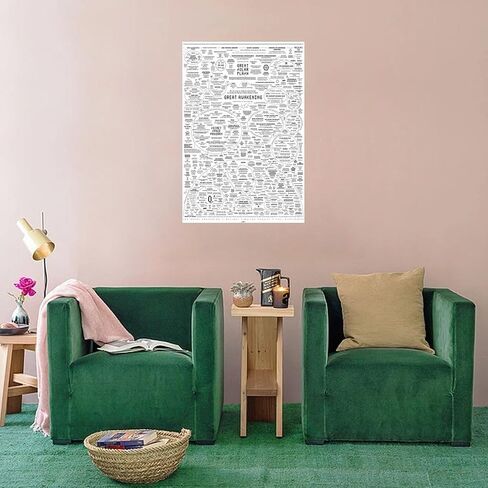 ملصق مطبوع عليه خريطة الصحوة العظيمة - تصميم كوني وروحي مفصل لديكور المنزل مقاس 40x60-غير مؤطر in Kuwait