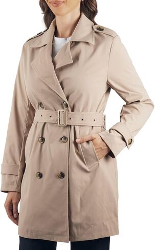 Alpine Swiss Siena Womens Rain Jacket Waterproof Trench Coat Lightweight Raincoat Double Breasted Long Peacoat Overcoat in Saudi Arabia