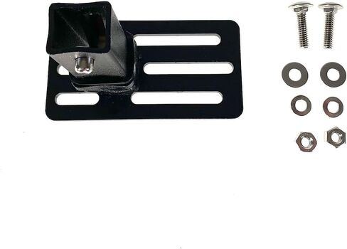 Roof Rack Accessory Mounting Bracket | 2.4 in x 4.5 in Size | 1/4 in Bolt Holes | Parallel Mount | Black Steel in Saudi Arabia