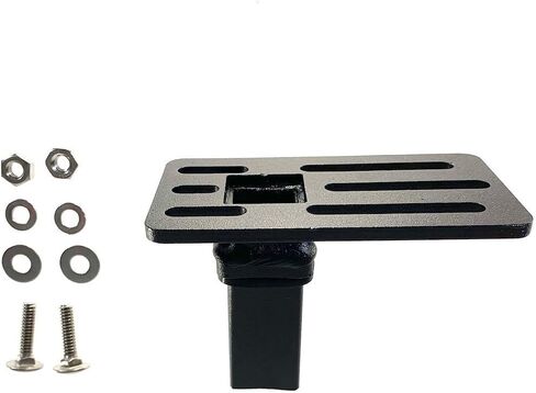 Roof Rack Accessory Mounting Bracket | 2.4 in x 4.5 in Size | 1/4 in Bolt Holes | Parallel Mount | Black Steel in Saudi Arabia