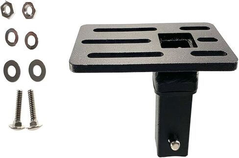 Roof Rack Accessory Mounting Bracket | Click-In Cross Bar Compatible | 2.6 in x 4.5 in Size | 1/4 in Bolt Holes | Parallel Mount | Black Steel in Saudi Arabia