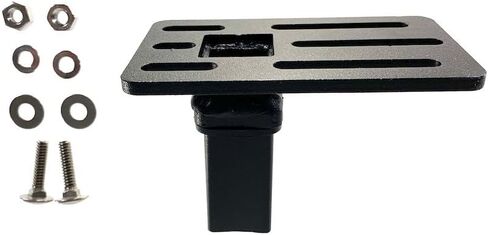 Roof Rack Accessory Mounting Bracket | Click-In Cross Bar Compatible | 2.6 in x 4.5 in Size | 1/4 in Bolt Holes | Parallel Mount | Black Steel in Saudi Arabia