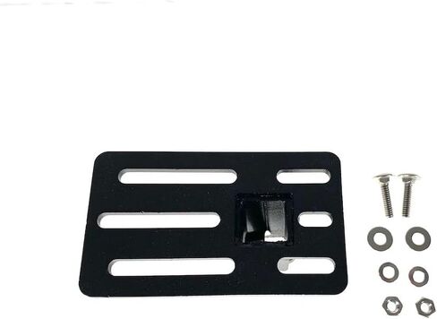 Roof Rack Accessory Mounting Bracket | Click-In Cross Bar Compatible | 2.6 in x 4.5 in Size | 1/4 in Bolt Holes | Parallel Mount | Black Steel in Saudi Arabia