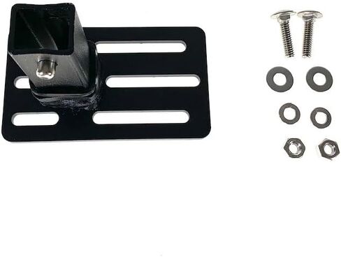 Roof Rack Accessory Mounting Bracket | Click-In Cross Bar Compatible | 2.6 in x 4.5 in Size | 1/4 in Bolt Holes | Parallel Mount | Black Steel in Saudi Arabia