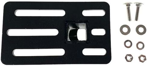 Roof Rack Accessory Mounting Bracket | Click-In Cross Bar Compatible | 2.6 in x 4.5 in Size | 1/4 in Bolt Holes | Parallel Mount | Black Steel in Saudi Arabia