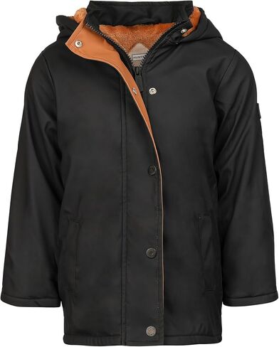 Hunter Boys Plush Lined Rain Jacket – Waterproof Hooded Coat for Kids, Toddlers & Big Boys, Cold Weather Outerwear (2T–12) in Kuwait