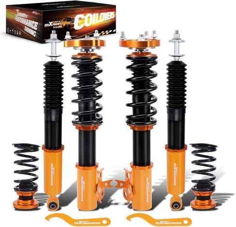maxpeedingrods Coilovers لهوندا سيفيك 2006-2011، طقم تعليق كويلوفيرز قابل للتعديل للارتفاع، طقم خفض ممتص الصدمات مسبقًا، ذهبي in Kuwait